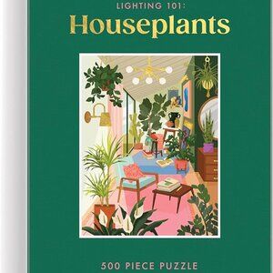 Galison Lighting 101: Houseplants – 500 Piece Book Puzzle